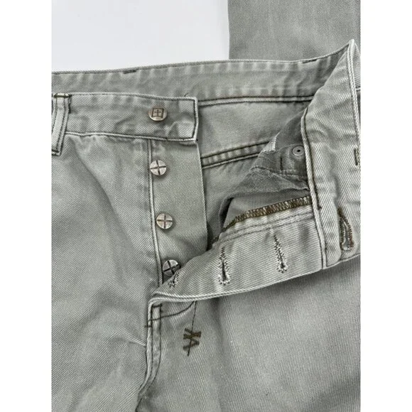 Ksubi Chitch Deep Forest Green Slim Fit Mens Jeans Cotton Blend Decorative Back - Picture 9 of 16